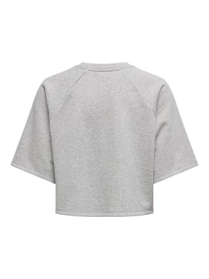 Only ONLCORA S/S PRINT O-NECK UB SWT Light Grey Melange/Soho | Freewear ONLCORA S/S PRINT O-NECK UB SWT - www.freewear.nl - Freewear