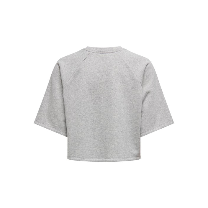 Only ONLCORA S/S PRINT O-NECK UB SWT Light Grey Melange/Soho | Freewear ONLCORA S/S PRINT O-NECK UB SWT - www.freewear.nl - Freewear