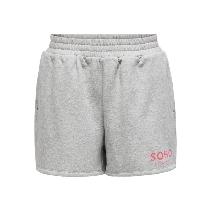 Only ONLCORA PRINT SHORTS UB SWT Light Grey Melange/Soho | Freewear ONLCORA PRINT SHORTS UB SWT - www.freewear.nl - Freewear