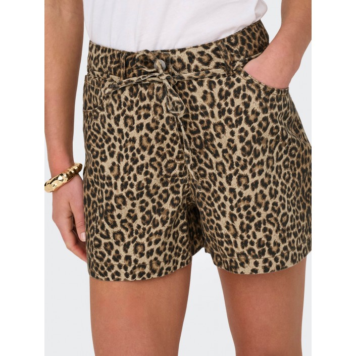 Only ONLNAOMI STRING AOP SHORTS OTW Toasted Coconut/Leo | Freewear ONLNAOMI STRING AOP SHORTS OTW - www.freewear.nl - Freewear