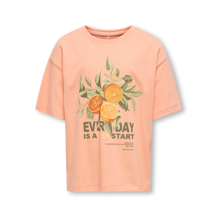 Only KOGHELEN LIFE S/S LOOSE TEE JRS NOO: Salmon/Fresh | Freewear KOGHELEN LIFE S/S LOOSE TEE JRS NOO: - www.freewear.nl - Freewear