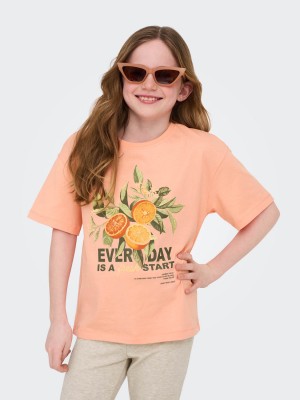 Only KOGHELEN LIFE S/S LOOSE TEE JRS NOO: Salmon/Fresh | Freewear KOGHELEN LIFE S/S LOOSE TEE JRS NOO: - www.freewear.nl - Freewear