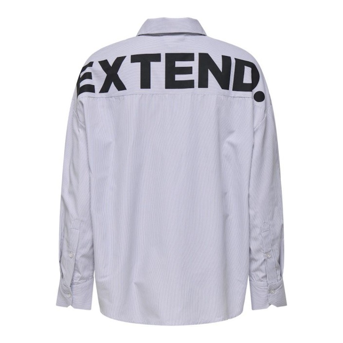 Only ONLEMA WO LS LOOSE SHIRT XT WVN Bright White/NIGHT SKY | Freewear ONLEMA WO LS LOOSE SHIRT XT WVN - www.freewear.nl - Freewear