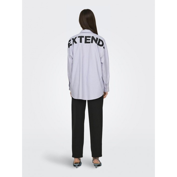 Only ONLEMA WO LS LOOSE SHIRT XT WVN Bright White/NIGHT SKY | Freewear ONLEMA WO LS LOOSE SHIRT XT WVN - www.freewear.nl - Freewear