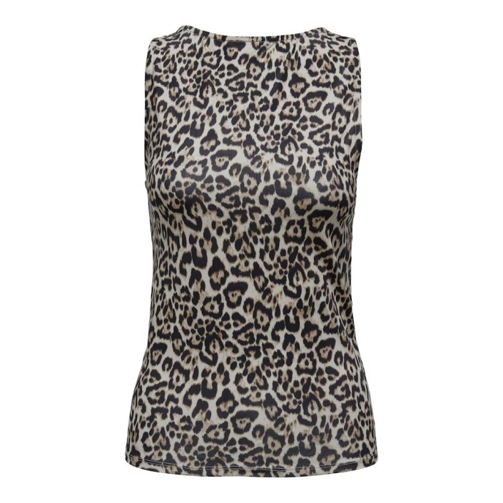 Only ONLLONE AOP LEO 2-WAY S/L TOP JRS Cloud Dancer/LEO AOP | Freewear ONLLONE AOP LEO 2-WAY S/L TOP JRS - www.freewear.nl - Freewear