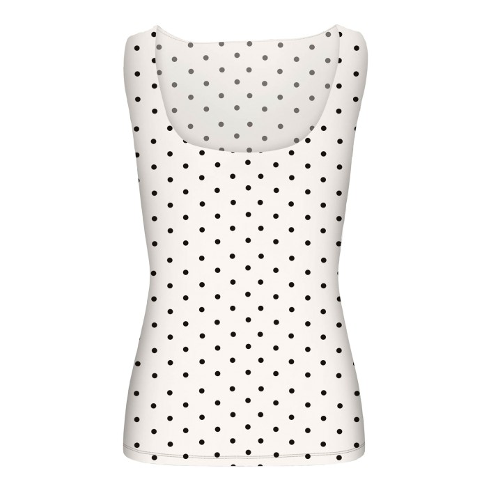 Only ONLLONE AOP LEO 2-WAY S/L TOP JRS Cloud Dancer/SMALL BLACK DOTS | Freewear ONLLONE AOP LEO 2-WAY S/L TOP JRS - www.freewear.nl - Freewear