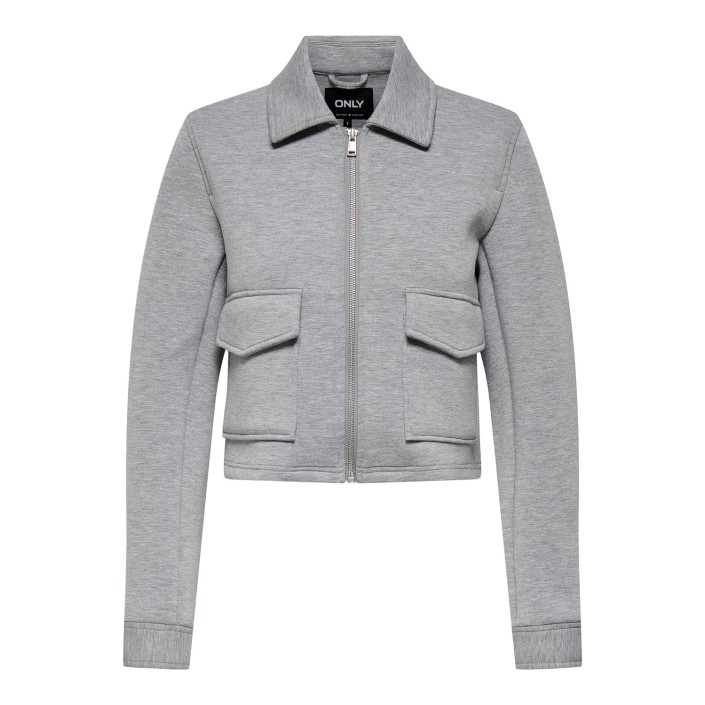 Only ONLJUDITH LIFE SCUBA SHORT JACKET C: Grey Melange | Freewear ONLJUDITH LIFE SCUBA SHORT JACKET C: - www.freewear.nl - Freewear