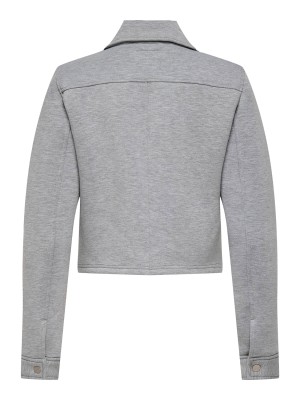 Only ONLJUDITH LIFE SCUBA SHORT JACKET C: Grey Melange | Freewear ONLJUDITH LIFE SCUBA SHORT JACKET C: - www.freewear.nl - Freewear