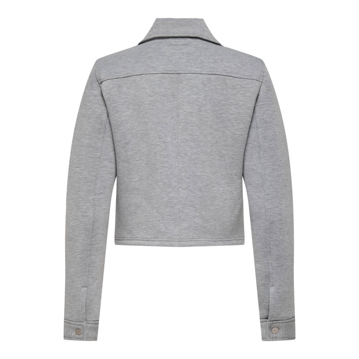 Only ONLJUDITH LIFE SCUBA SHORT JACKET C: Grey Melange | Freewear ONLJUDITH LIFE SCUBA SHORT JACKET C: - www.freewear.nl - Freewear
