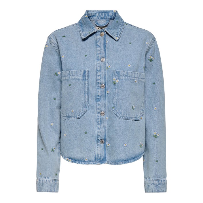 Only ONLCASSIE EMB LS OVS DNM SHIRT AKM Light Blue Denim | Freewear ONLCASSIE EMB LS OVS DNM SHIRT AKM - www.freewear.nl - Freewear