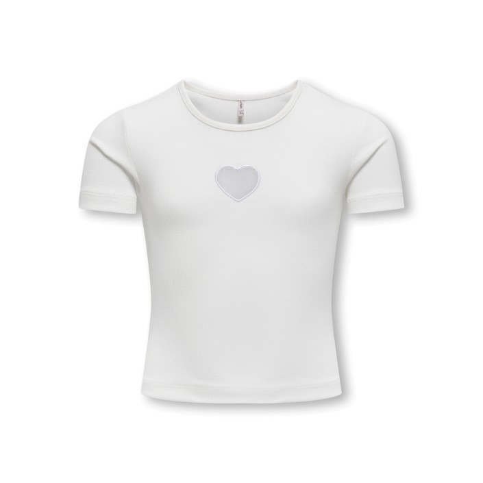 Only KOGNESSA LIFE SS CONTRAST CUTOUT TO: Cloud Dancer/Heart | Freewear KOGNESSA LIFE SS CONTRAST CUTOUT TO: - www.freewear.nl - Freewear