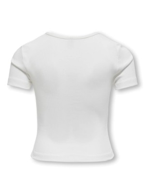 Only KOGNESSA LIFE SS CONTRAST CUTOUT TO: Cloud Dancer/Heart | Freewear KOGNESSA LIFE SS CONTRAST CUTOUT TO: - www.freewear.nl - Freewear