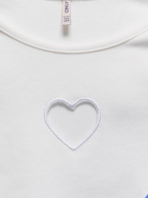 Only KOGNESSA LIFE SS CONTRAST CUTOUT TO: Cloud Dancer/Heart | Freewear KOGNESSA LIFE SS CONTRAST CUTOUT TO: - www.freewear.nl - Freewear
