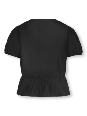 Only KOGCLARA LIFE S/S BOW SHIRT WVN NOO: Black | Freewear KOGCLARA LIFE S/S BOW SHIRT WVN NOO: - www.freewear.nl - Freewear