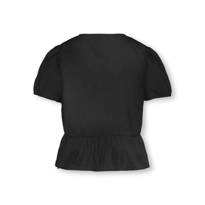 Only KOGCLARA LIFE S/S BOW SHIRT WVN NOO: Black | Freewear KOGCLARA LIFE S/S BOW SHIRT WVN NOO: - www.freewear.nl - Freewear