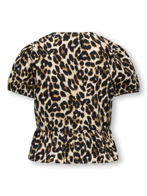 Only KOGCLARA LIFE S/S BOW SHIRT WVN NOO: Black/With Clara Leo | Freewear KOGCLARA LIFE S/S BOW SHIRT WVN NOO: - www.freewear.nl - Freewear