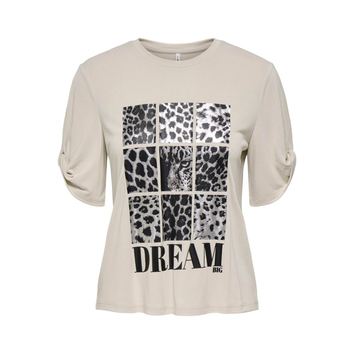 Only ONLFREE LIFE S/S CREATE TOP BOX JRS Pumice Stone/Dream | Freewear ONLFREE LIFE S/S CREATE TOP BOX JRS - www.freewear.nl - Freewear