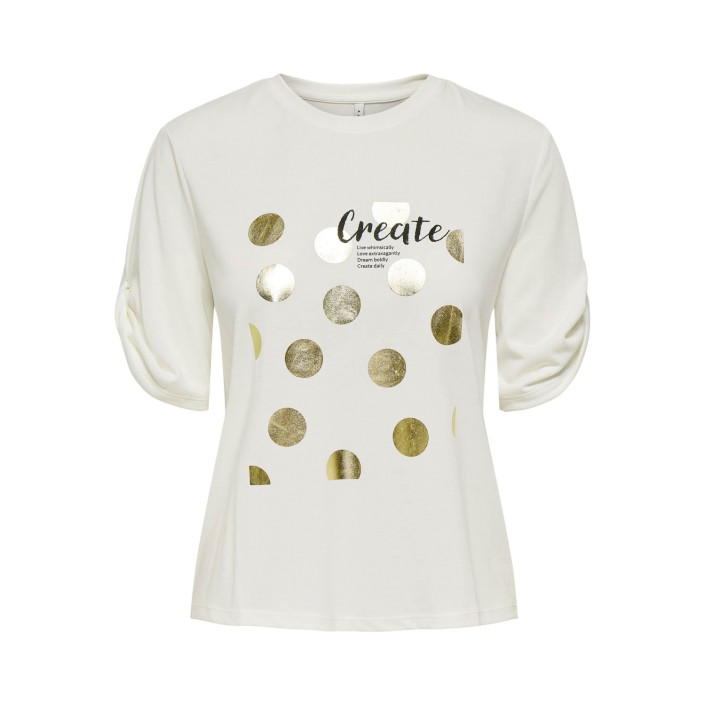 Only ONLFREE LIFE S/S CREATE TOP BOX JRS Bright White/Create | Freewear ONLFREE LIFE S/S CREATE TOP BOX JRS - www.freewear.nl - Freewear