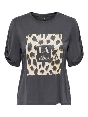 Only ONLFREE LIFE S/S CREATE TOP BOX JRS Blackened Pearl/Vibes | Freewear ONLFREE LIFE S/S CREATE TOP BOX JRS - www.freewear.nl - Freewear