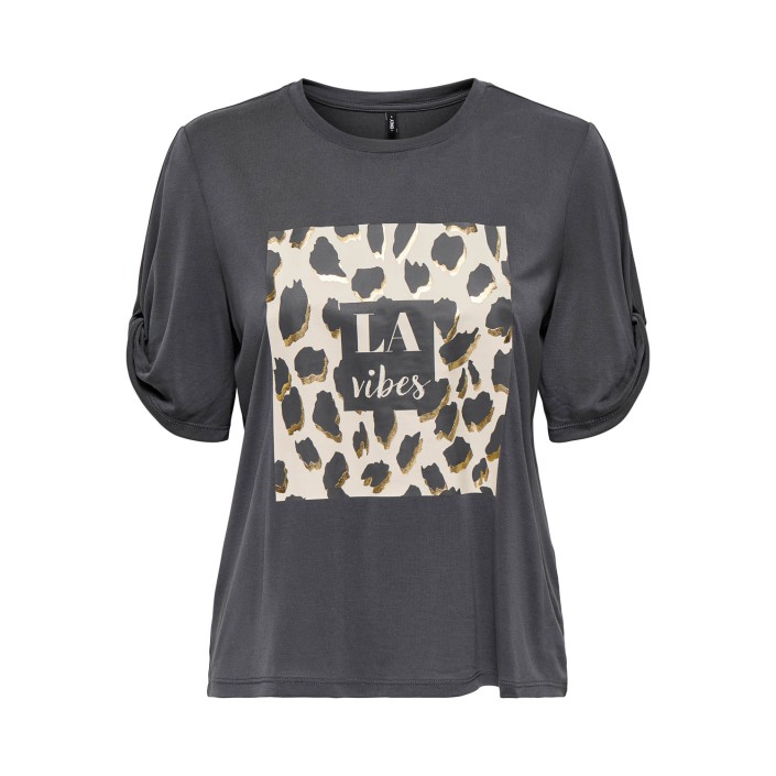 Only ONLFREE LIFE S/S CREATE TOP BOX JRS Blackened Pearl/Vibes | Freewear ONLFREE LIFE S/S CREATE TOP BOX JRS - www.freewear.nl - Freewear