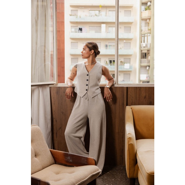 Only ONLJAYLA PANT JRS Pumice Stone/Melange | Freewear ONLJAYLA PANT JRS - www.freewear.nl - Freewear