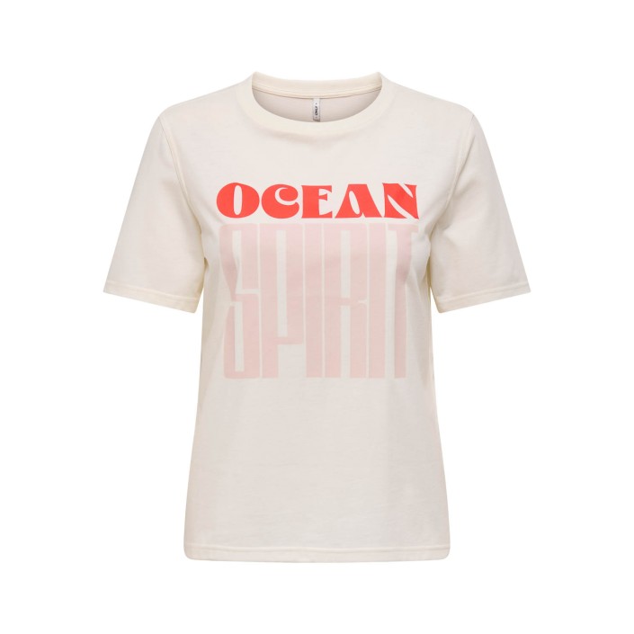 Only ONLABELONE S/S WORD TOP BOX JRS Cloud Dancer/Spirit | Freewear ONLABELONE S/S WORD TOP BOX JRS - www.freewear.nl - Freewear