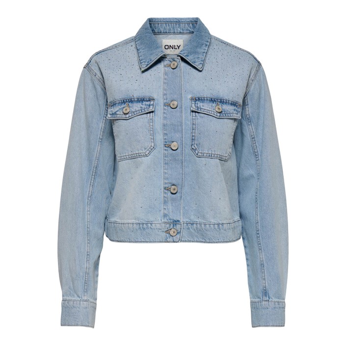 Only ONLLUMI LS RHINESTONE JACKET DNM PI: Light Blue Denim | Freewear ONLLUMI LS RHINESTONE JACKET DNM PI: - www.freewear.nl - Freewear