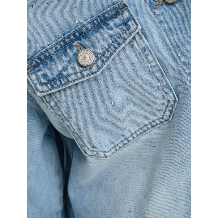 Only ONLLUMI LS RHINESTONE JACKET DNM PI: Light Blue Denim | Freewear ONLLUMI LS RHINESTONE JACKET DNM PI: - www.freewear.nl - Freewear