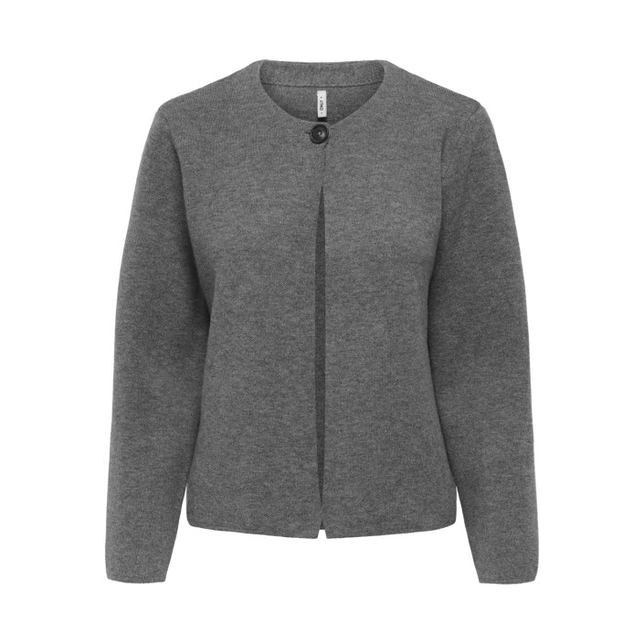 Only ONLANNELI LIFE LS BUTTON JACKET CC : Medium Grey Melange | Freewear ONLANNELI LIFE LS BUTTON JACKET CC : - www.freewear.nl - Freewear
