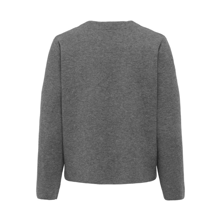 Only ONLANNELI LIFE LS BUTTON JACKET CC : Medium Grey Melange | Freewear ONLANNELI LIFE LS BUTTON JACKET CC : - www.freewear.nl - Freewear