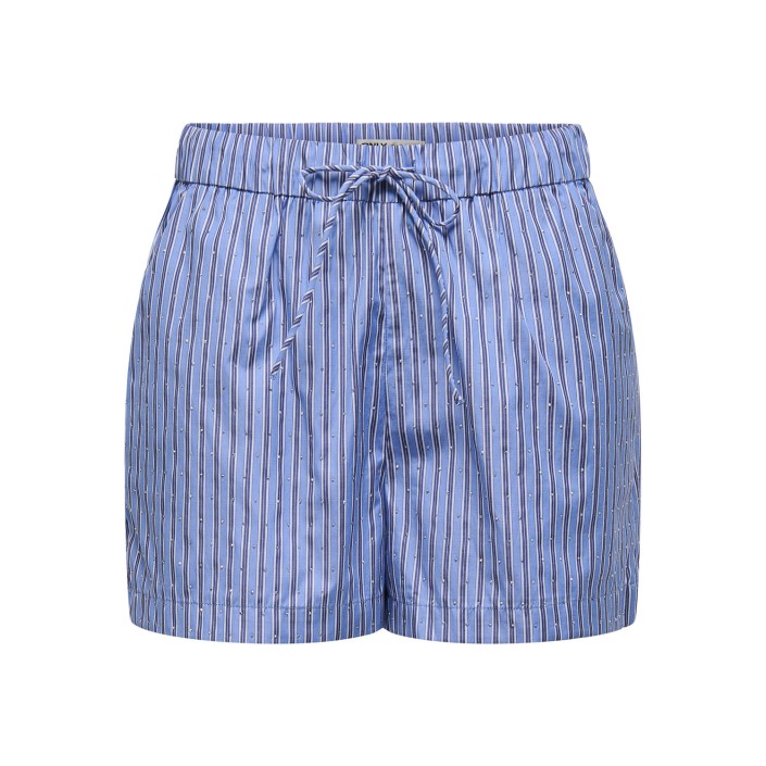 Only ONLALVA MW RHINE PULL-UP SHORTS WVN Persian Jewel/W. STRIPES | Freewear ONLALVA MW RHINE PULL-UP SHORTS WVN - www.freewear.nl - Freewear