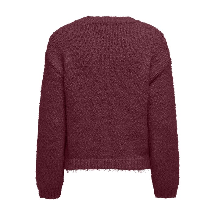 Only ONLBEA LS O-NECK CC KNT Zinfandel/Melange | Freewear ONLBEA LS O-NECK CC KNT - www.freewear.nl - Freewear