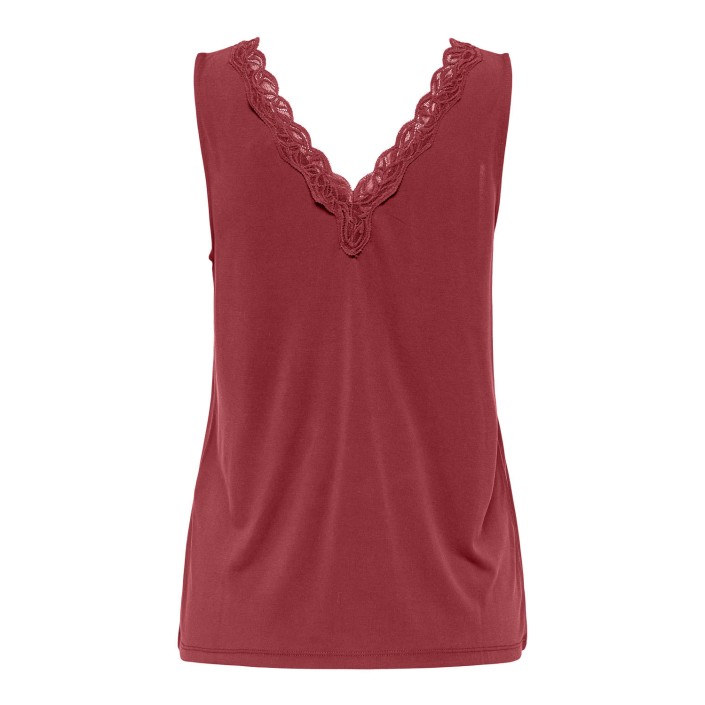 Only ONLFREE LIFE S/L V-NECK LACE MIX TO: Ruby Wine | Freewear ONLFREE LIFE S/L V-NECK LACE MIX TO: - www.freewear.nl - Freewear