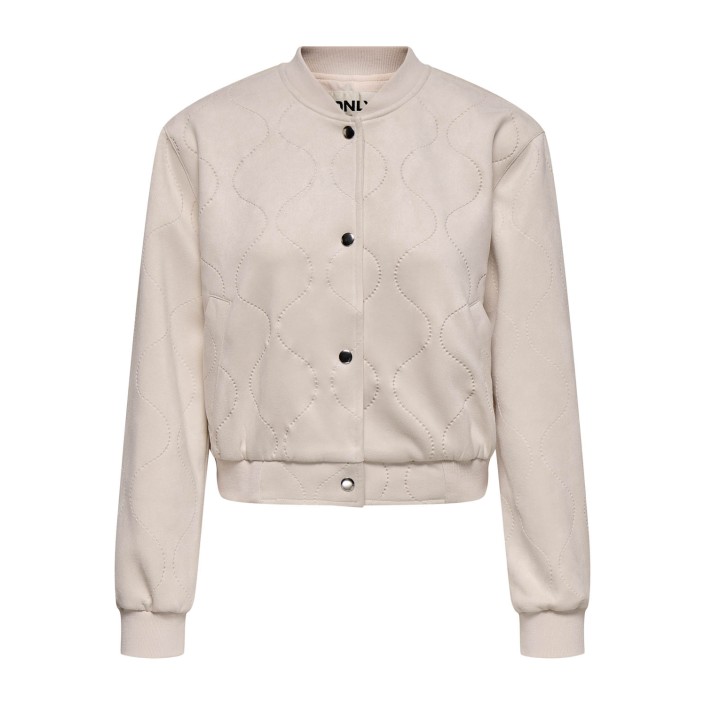 Only ONLDAWNY FAUX SUEDE BOMBER CC PNT Pumice Stone | Freewear ONLDAWNY FAUX SUEDE BOMBER CC PNT - www.freewear.nl - Freewear