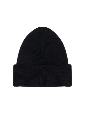 Only ONLALPHA LIFE EMBROIDERED RIB BEANI: Black/ECRU EMB. | Freewear ONLALPHA LIFE EMBROIDERED RIB BEANI: - www.freewear.nl - Freewear