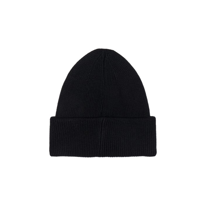 Only ONLALPHA LIFE EMBROIDERED RIB BEANI: Black/ECRU EMB. | Freewear ONLALPHA LIFE EMBROIDERED RIB BEANI: - www.freewear.nl - Freewear