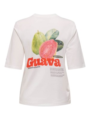 Only ONLPHOEBE S/S FRESH TOP BOX JRS Cloud Dancer/Guava w/o labels | Freewear ONLPHOEBE S/S FRESH TOP BOX JRS - www.freewear.nl - Freewear