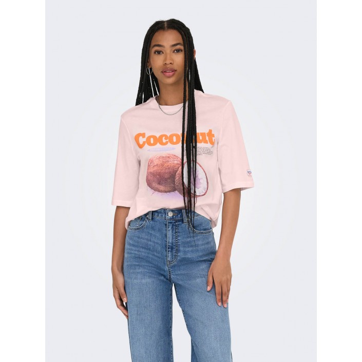 Only ONLPHOEBE S/S FRESH TOP BOX JRS Mauve Chalk/Coconut w/o labels | Freewear ONLPHOEBE S/S FRESH TOP BOX JRS - www.freewear.nl - Freewear