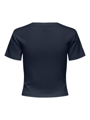 Only ONLVELA LIFE S/S SHORT EMB. TEE BOX: Total Eclipse/California | Freewear ONLVELA LIFE S/S SHORT EMB. TEE BOX: - www.freewear.nl - Freewear