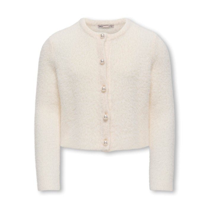Only KOGPIUMO PETRA PEARL O-NECK CAR KNT: Cloud Dancer | Freewear KOGPIUMO PETRA PEARL O-NECK CAR KNT: - www.freewear.nl - Freewear