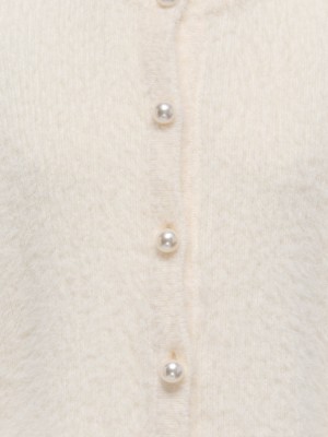 Only KOGPIUMO PETRA PEARL O-NECK CAR KNT: Cloud Dancer | Freewear KOGPIUMO PETRA PEARL O-NECK CAR KNT: - www.freewear.nl - Freewear