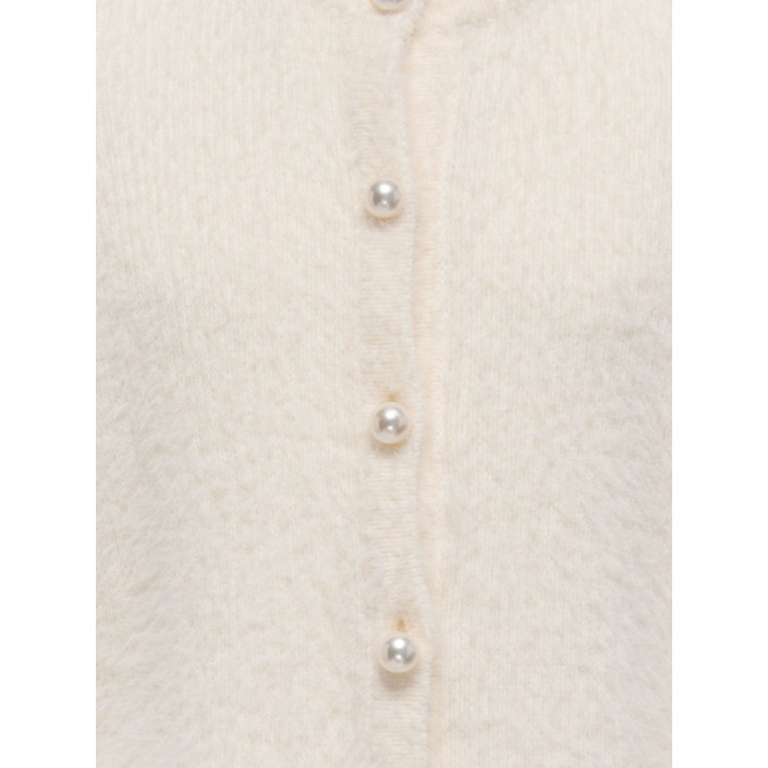 Only KOGPIUMO PETRA PEARL O-NECK CAR KNT: Cloud Dancer | Freewear KOGPIUMO PETRA PEARL O-NECK CAR KNT: - www.freewear.nl - Freewear