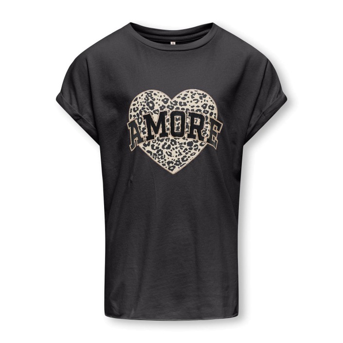 Only KOGLUCY LIFE S/S LEO TOP CS JRS Phantom/Amore | Freewear KOGLUCY LIFE S/S LEO TOP CS JRS - www.freewear.nl - Freewear
