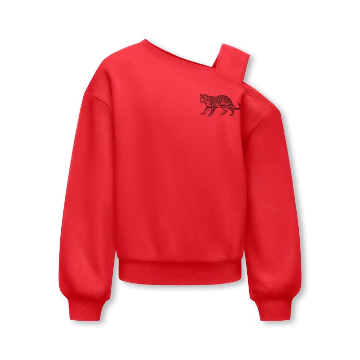 Only KOGSEEMA LIFE LS O-NECK OFFSHLDR CS: Mars Red/Leopard Standing | Freewear KOGSEEMA LIFE LS O-NECK OFFSHLDR CS: - www.freewear.nl - Freewear