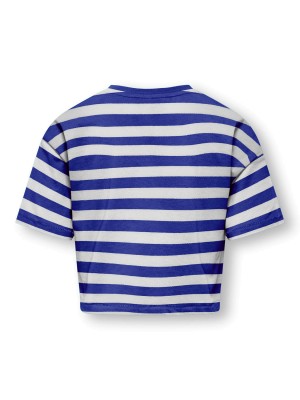 Only KOGOLIVIA LIFE LOOSE SS MARA TOP CS: Mazarine Blue/Cloud Dancer/Le Ma | Freewear KOGOLIVIA LIFE LOOSE SS MARA TOP CS: - www.freewear.nl - Freewear