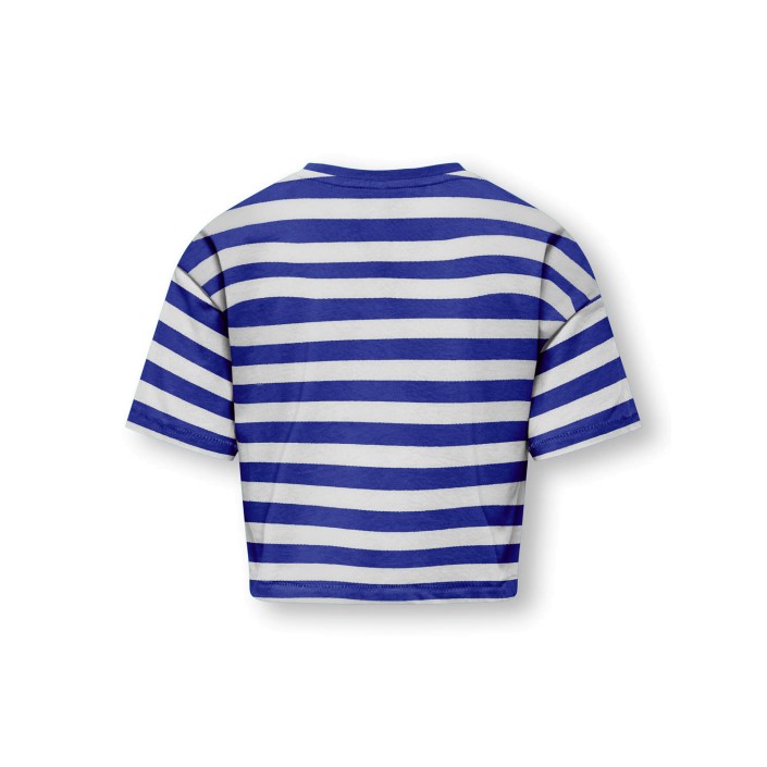 Only KOGOLIVIA LIFE LOOSE SS MARA TOP CS: Mazarine Blue/Cloud Dancer/Le Ma | Freewear KOGOLIVIA LIFE LOOSE SS MARA TOP CS: - www.freewear.nl - Freewear