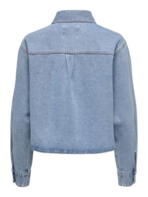 Only ONLMAGGIEMAY L/S RHINEST DNM SHIRT Light Blue Denim | Freewear ONLMAGGIEMAY L/S RHINEST DNM SHIRT - www.freewear.nl - Freewear