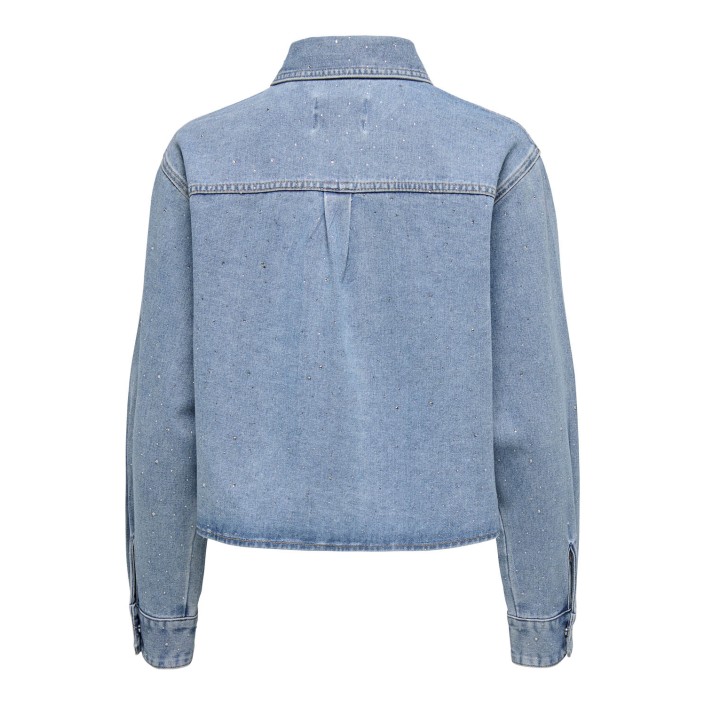 Only ONLMAGGIEMAY L/S RHINEST DNM SHIRT Light Blue Denim | Freewear ONLMAGGIEMAY L/S RHINEST DNM SHIRT - www.freewear.nl - Freewear