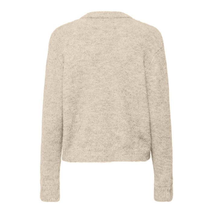 Only ONLMAGGIE LIFE LS BUTTON CARDIGAN C: Birch/Melange | Freewear ONLMAGGIE LIFE LS BUTTON CARDIGAN C: - www.freewear.nl - Freewear