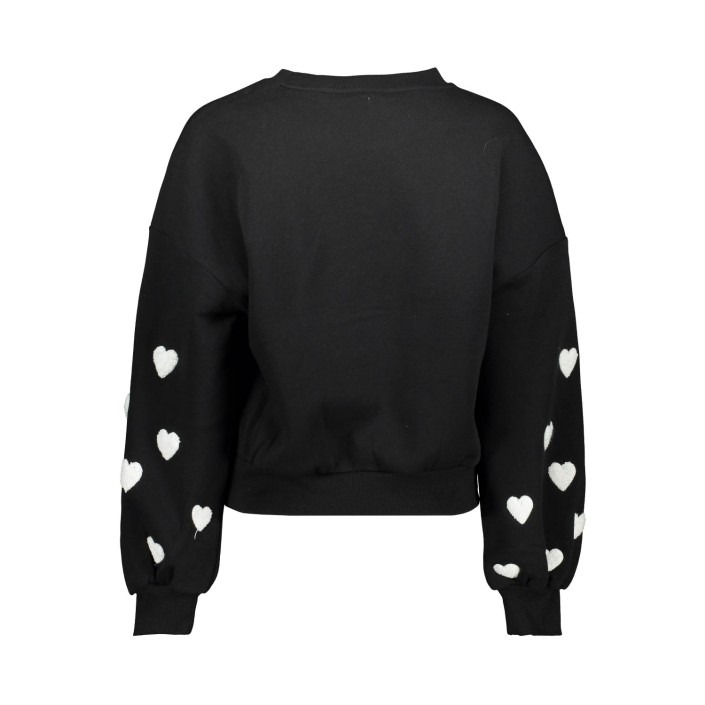 Only ONLMACY L/S O-NECK BOX CC SWT Black/W. cd hearts | Freewear ONLMACY L/S O-NECK BOX CC SWT - www.freewear.nl - Freewear